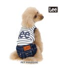 PET PARADISE 犬の服 犬 Lee パンツ つなぎ 【小型犬】 リブ ボーダー