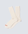 WHITE MAILS PAPER RIB CREW SOCKS ソックス