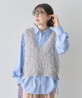 Green Parks ラメ入り毛足ニットベスト
