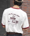 WEGO 【ユニセックス着用ITEM】ワンポイント刺繍リンガーT（SS）