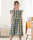 組曲 KIDS 【110-140㎝】チェックフリル ワンピース