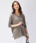 J.PRESS LADIES 【洗える】コットンシルクリラクシー Vネック ニット