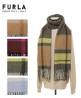 MOONBAT 【洗える】FURLA ウール100%超大判ブロックチェックストールマフラー／幅70cm