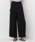 NAVE 【Nave・洗える/ウエストゴム】ヴィンテージサテン ワイドパンツ