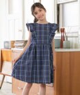 組曲 KIDS 【110-140㎝】チェックフリル ワンピース