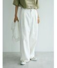 CRAFT STANDARD BOUTIQUE ホワイトデニムハイウエストワイドパンツ