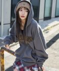WEGO 【ユニセックス着用ITEM/SMLサイズ展開】レオパードワッペンダブルZIPパーカー