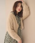 Feroux 【洗える】シャギーショート カーディガン