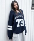 WEGO 【25年秋冬新作】フラッフィーVネックニットBIGプルオーバー