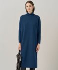 ICB L 【洗える】 シルキーウールダブルフェイス ハイネックニットワンピース