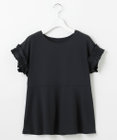 Feroux 【汗ジミが目立たない】フリル袖ペプラムデザインTシャツ