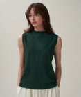 ATON DRY COTTON JERSEY | モックネックスリーブレスプルオーバー