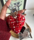 WEGO ツイードビッグハートキーホルダー