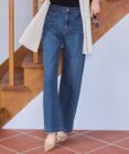 23区 L 【接触冷感】23区DENIM サマー ストレート ワイド パンツ