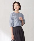 J.PRESS LADIES 【洗える】ウォッシャブルキュプラツイル タックスリーブ ブラウス