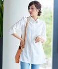 Tiaclasse 【洗える】フレアシャツチュニックブラウス