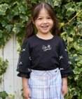 ANY KIDS リボン×チュール 七分袖Tシャツ