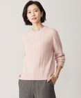 J.PRESS LADIES 【洗える】WOOL BLEND AIR ケーブル ニット