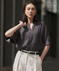 【新色追加・WEB限定】BackSatinAmunzen 5分袖キーネックブラウス