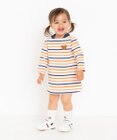 MIKI HOUSE HOT BISCUITS 【80-120cm】 ボーダー柄 長袖ワンピース