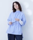J.PRESS YORK STREET 【WOMEN】バックボタン ストライプブラウス