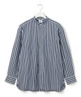 J.PRESS YORK STREET 【UNISEX】ストライプ バンドカラーシャツ