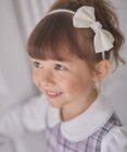 ANY KIDS サテンリボン×パール キッズ カチューシャ