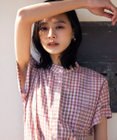 組曲 L 【洗える】シアーチェック ブラウス