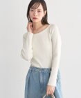 earth music&ecology レーストリムリブニットプルオーバー