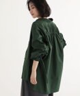 Green Parks イージーケア袖シャーリングシャツ