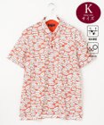 23区GOLF 【MEN】【キングサイズ/吸水速乾/UVカット】YELL総柄プリントポロシャツ