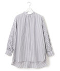 J.PRESS YORK STREET 【WOMEN】バックボタン ストライプブラウス