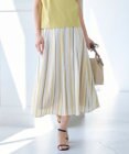 J.PRESS LADIES L 【洗える】ランダムストライプ スカート