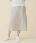自由区 L 【セットアップ対応】ワッシャーカットジャカード スカート