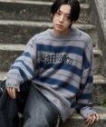WEGO 【ユニセックス着用ITEM】アゼアミボーダーニットプルオーバー