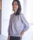 J.PRESS LADIES S 【WEB限定カラーあり】ストライプジャカード フロントタック カットソー