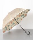 AURORA シャルル ジョルダン 水彩調のカサブランカ柄 ジャンプ式耐風傘