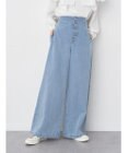 earth music&ecology ボタンフライワイドデニムパンツ