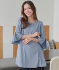 Tiaclasse 【新色追加・洗える】シフォンフレア袖チュニックブラウス