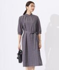 J.PRESS LADIES L 【洗える】ジオメトリックプリント ワンピース