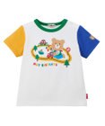 MIKI HOUSE HOT BISCUITS 【80-120cm】ビーンズ×乗り物プリント 半袖Tシャツ
