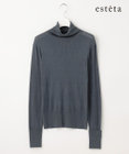 23区 【エステータ】シルクリブ タートルニット