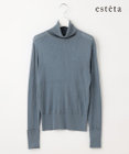 23区 【エステータ】シルクリブ タートルニット