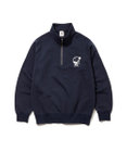 J.PRESS MEN 【AaronChang】【UNISEX】ワンポイントハーフジップ スウェットシャツ