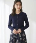ANY SIS L CICA加工 襟デザイン ニット