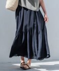 23区 【洗える】LIBECO ティアード スカート
