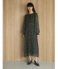 Green Parks armonia．ドットプリントパイピングワンピース