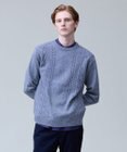 J.PRESS MEN ウール×カシミヤの上質素材【Cash Lamb's Wool】ケーブルクルーネック ニット_25年モデル