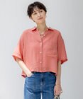23区 L 【Oggi7月号掲載/洗える】LIBECOリネン クロップド デザイン シャツ