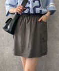 WEGO 【ウエストゴム】ナイロンカーゴミニスカート